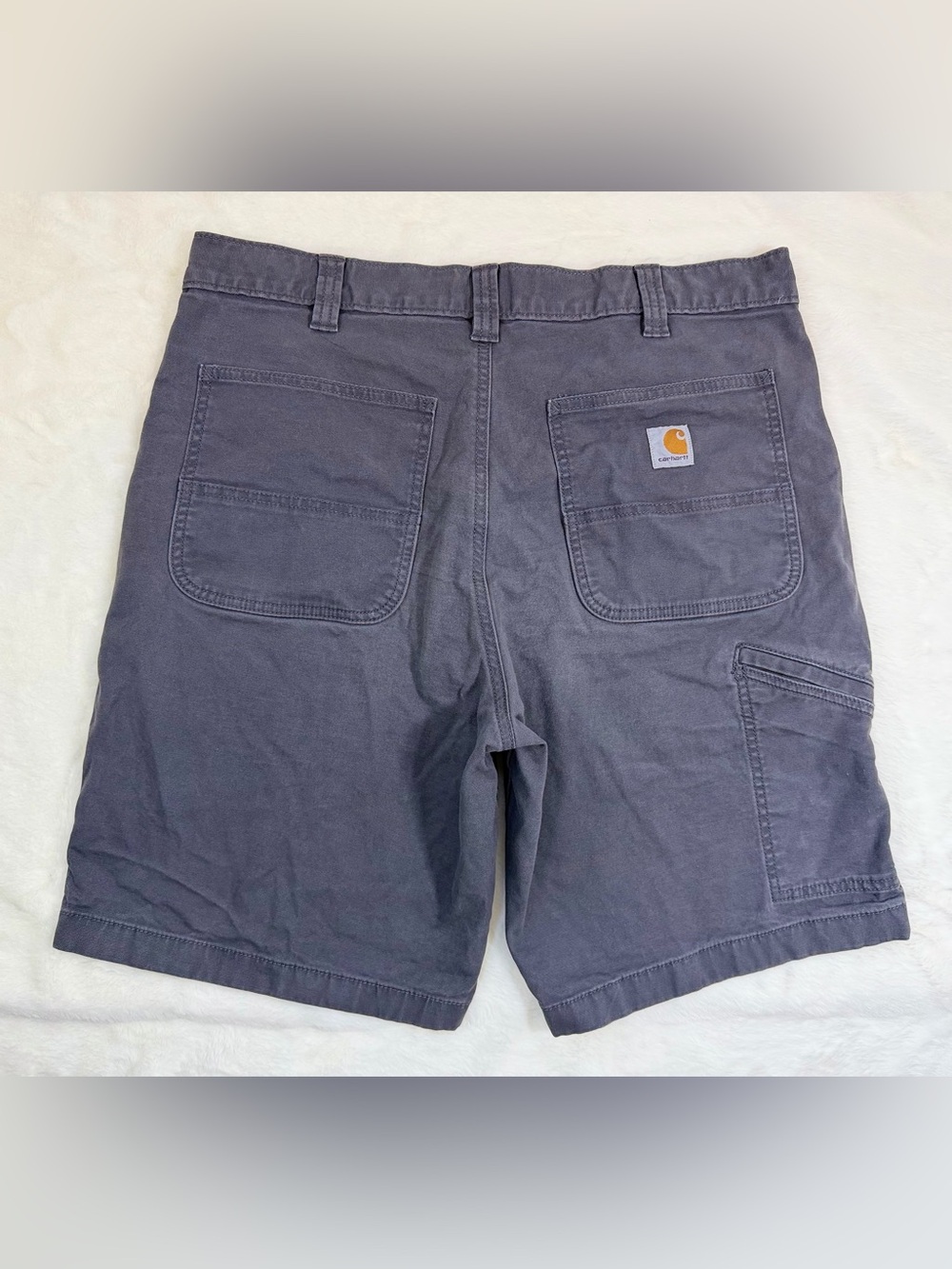 Carhartt Shorts Men’s Size 36 Gray Rugged Flex Relaxed Fit Canvas Work BS2514-M